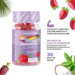 پاستیل منیزیم کودکان نوومینز Novomins Magnesium Kids