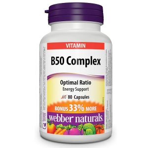 ویتامین ب کمپلکس وبر نچرالز Webber Naturals Vitamin B50 Complex