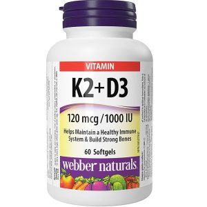 ویتامین K2 D3 وبر نچرالز Webber Naturals Vitamin K2 D3