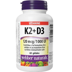 ویتامین K2 D3 وبر نچرالز Webber Naturals Vitamin K2 D3