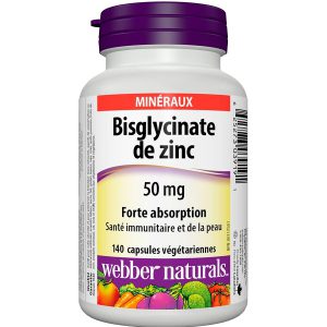 زینک بیس گلیسینات وبر نچرالز 50 میلی گرم 140 عدد Webber Zinc Bisglycinate