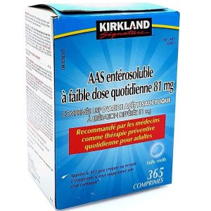 قرص آسپرین کرکلند با دوز پایین 365 عدد KIRKLAND LOW DOSE 81MG ASA