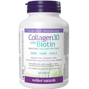 قرص کلاژن 30 وبر نچرالز حاوی بیوتین 120 عدد Webber Collagen30 Biotin