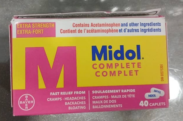 Midol Pacjet کپسول تسکین دهنده علائم پریود میدول کامپلت Midol Complete