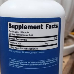 یوهمبین اچ سی ال نوتریکاست Nutricost Yohimbine HCl