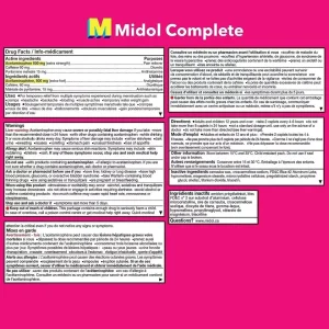 کپسول تسکین دهنده علائم پریود میدول کامپلت Midol Complete